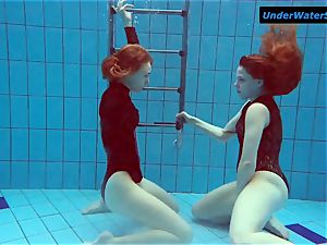 two steamy teenagers underwater